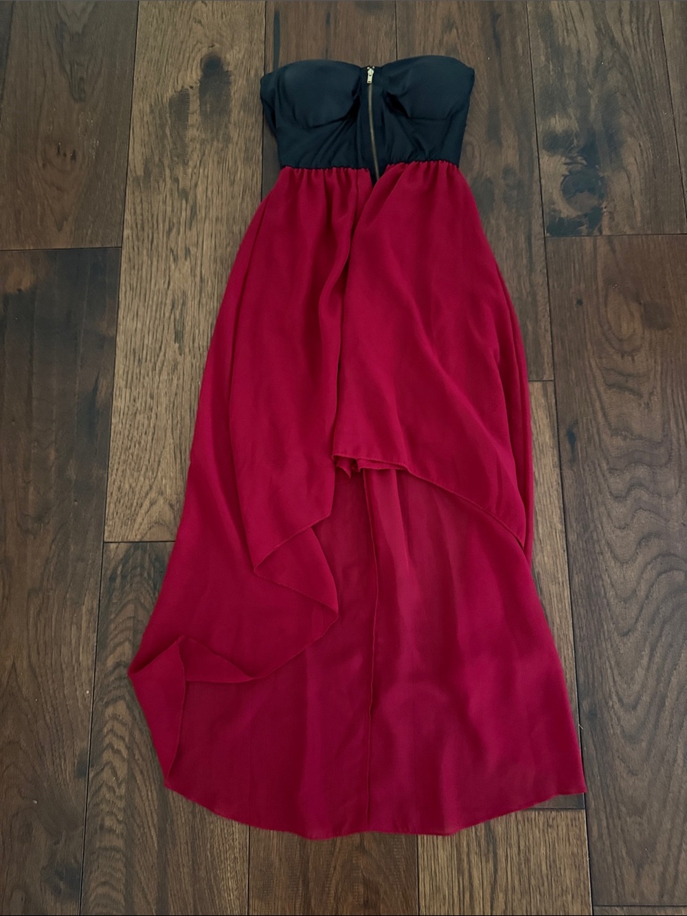 Sweetheart High-Low Dress (size s) Black leather